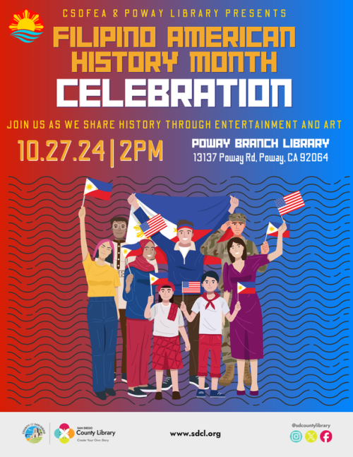 CSDFEA and Poway Library Filipino American History Month Celebration