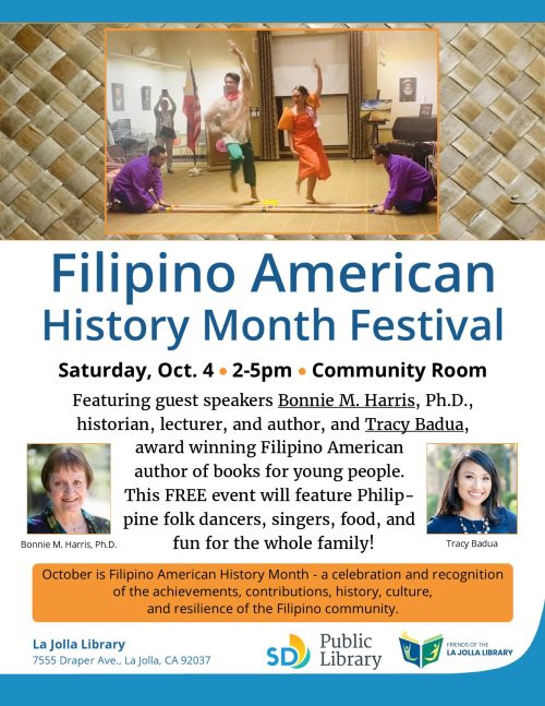 La Jolla Library’s Filipino American History Month Festival